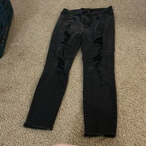 Aero Black Ripped Jeans